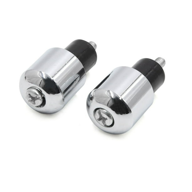 F FIERCE CYCLE Pair Universal 16mm Aluminum Alloy Hand Grips Handlebar End Caps Plug Bar End for Motorcycle Black 